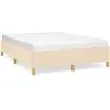 vidaXL Cadre de lit Crème 140 x 200 cm Tissu