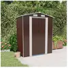 vidaXL Abri de jardin Marron foncé 192x108x223 cm Acier galvanisé
