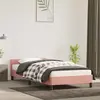 vidaXL Cadre de lit avec tête de lit Rose 90x190 cm Velours