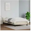 vidaXL Cadre de lit avec tête de lit Crème 90x190 cm Similicuir