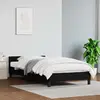 vidaXL Cadre de lit avec tête de lit Noir 90x200 cm Similicuir