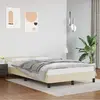 vidaXL Cadre de lit avec tête de lit Crème 120x200 cm Similicuir