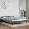 Cadre de lit avec tête de lit Gris 140x200 cm Similicuir vidaXL - Gris
