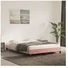 vidaXL Cadre de lit Rose 140x190 cm Velours