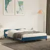 vidaXL Cadre de lit avec tête de lit Bleu foncé 140x200 cm Velours
