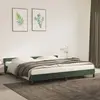 vidaXL Cadre de lit avec tête de lit Vert foncé 200x200 cm Velours