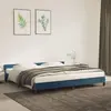 vidaXL Cadre de lit avec tête de lit Bleu foncé 200x200 cm Velours