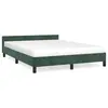 vidaXL Vidaxl Cadre De Lit Sans Matelas Vert Foncé 140x190 Cm Velours