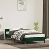 vidaXL Cadre de lit avec tête de lit Vert foncé 100x200 cm Velours