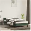 vidaXL Cadre de lit avec tête de lit Vert foncé 90x200 cm Velours