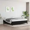 vidaXL Cadre de lit Noir 180 x 200 cm Tissu