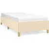 vidaXL Cadre de lit Crème 90x190 cm Tissu