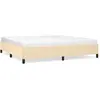 vidaXL Cadre de lit Crème 200 x 200 cm Tissu