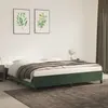 vidaXL Cadre de lit Vert foncé 200x200 cm Velours