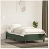 vidaXL Cadre de lit Vert foncé 90x200 cm Velours