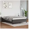 vidaXL Cadre de lit Gris 140x200 cm Similicuir