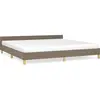 vidaXL Cadre de lit avec tête de lit Taupe 200x200 cm Tissu