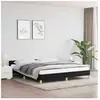 vidaXL Cadre de lit avec tête de lit Noir 180 x 200 cm Tissu