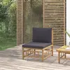 vidaXL Cadre de lit avec tête de lit Gris clair 140x200 cm
