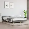 vidaXL Cadre de lit avec tête de lit Gris foncé 140x200 cm Tissu