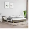 vidaXL Cadre de lit avec tête de lit Taupe 140x190 cm Tissu