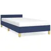 vidaXL Cadre de lit avec tête de lit Bleu 80x200 cm Tissu