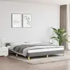 vidaXL Cadre de lit avec tête de lit Gris foncé 160 x 200 cm Tissu