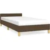 vidaXL Cadre de lit avec tête de lit Marron foncé 80x200 cm Tissu