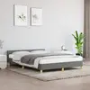 vidaXL Cadre de lit avec tête de lit Gris foncé 140x190 cm Tissu