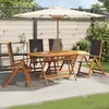 vidaXL Chaises de jardin pliantes 4 pcs Bois d'acacia massif Textilène