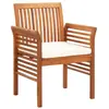 vidaXL Chaises de jardin avec coussins 4 pcs Bois d'acacia massif