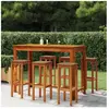 vidaXL Tabourets de bar lot de 6 bois massif d'acacia