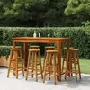 vidaXL Tabourets de bar lot de 8 bois massif d'acacia