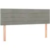 vidaXL Têtes de lit 2 pcs Gris clair 72x5x78/88 cm Velours