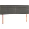 vidaXL Têtes de lit 2 pcs Gris foncé 72x5x78/88 cm Velours