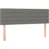 vidaXL Têtes de lit 2 pcs Gris foncé 72x5x78/88 cm Tissu