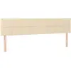 vidaXL Têtes de lit 2 pcs Crème 100x5x78/88 cm Tissu