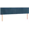 vidaXL Têtes de lit 2 pcs Bleu foncé 90x5x78/88 cm Velours