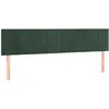 vidaXL Têtes de lit 2 pcs Vert foncé 100x5x78/88 cm Velours
