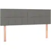 vidaXL Têtes de lit 2 pcs Gris foncé 72x5x78/88 cm Tissu