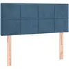 vidaXL Tête de lit Bleu foncé 100x5x78/88 cm Velours