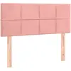 vidaXL Tête de lit Rose 100x5x78/88 cm Velours