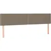 vidaXL Têtes de lit 2 pcs Taupe 100x5x78/88 cm Tissu