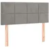 vidaXL Tête de lit Gris clair 90x5x78/88 cm Velours