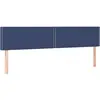 vidaXL Têtes de lit 2 pcs Bleu 90x5x78/88 cm Tissu