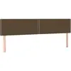 vidaXL Têtes de lit 2 pcs Marron Foncé 90x5x78/88 cm Tissu