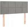 vidaXL Tête de lit Gris clair 80x5x78/88 cm Velours