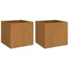 vidaXL Jardinières 2 pcs 42x40x39 cm acier corten
