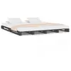 vidaXL Lit de palette Gris 140x190 cm Bois de pin massif