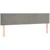 vidaXL Têtes de lit 2 pcs Gris clair 90x5x78/88 cm Velours
